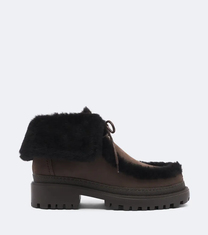 Yves Salomon Shearling-lined suede ankle boots | Thumbnail 2 Yves Salomon Shearling-lined suede ankle boots | Thumbnail 2