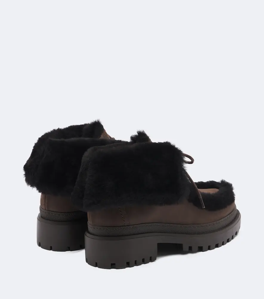 Yves Salomon Shearling-lined suede ankle boots | Thumbnail 3 Yves Salomon Shearling-lined suede ankle boots | Thumbnail 3