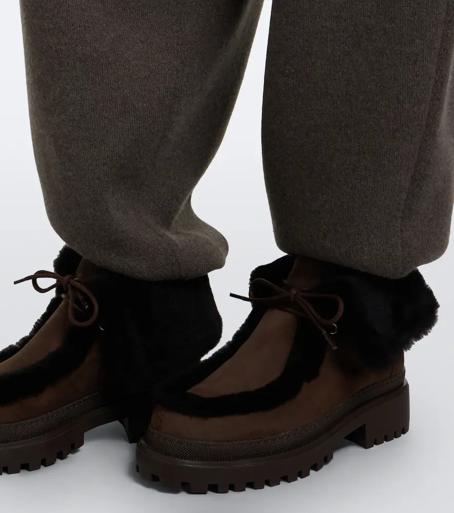 Yves Salomon Shearling-lined suede ankle boots | Thumbnail 5 Yves Salomon Shearling-lined suede ankle boots | Thumbnail 5