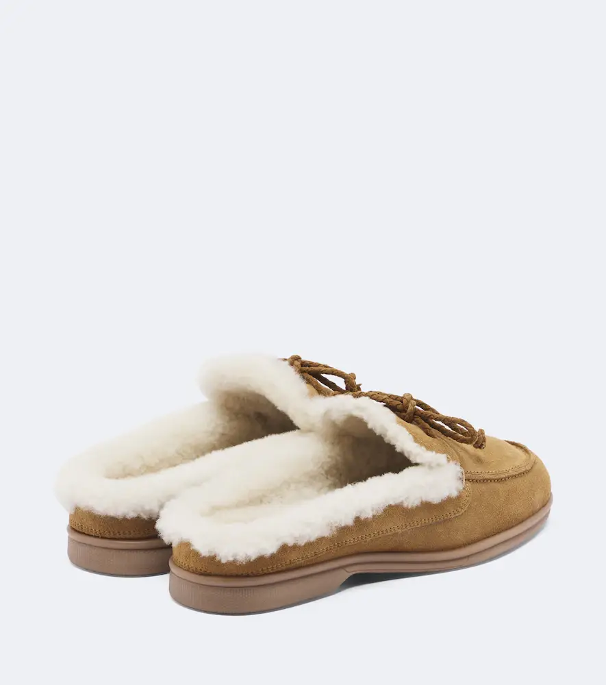 Yves Salomon Shearling-lined suede mules | Thumbnail 2