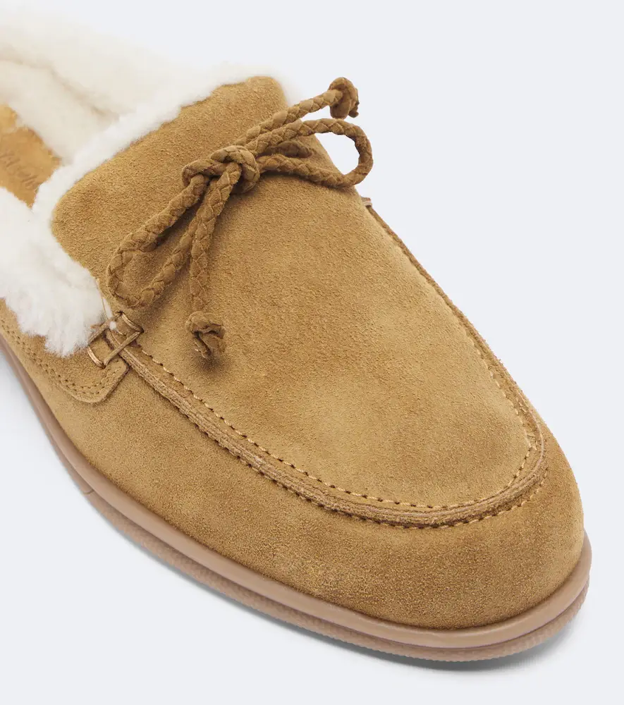 Yves Salomon Shearling-lined suede mules | Thumbnail 3