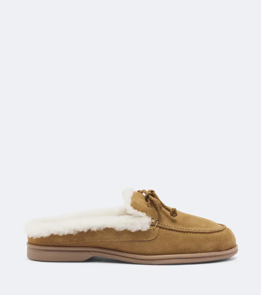 Yves Salomon Shearling-lined suede mules | Thumbnail 4