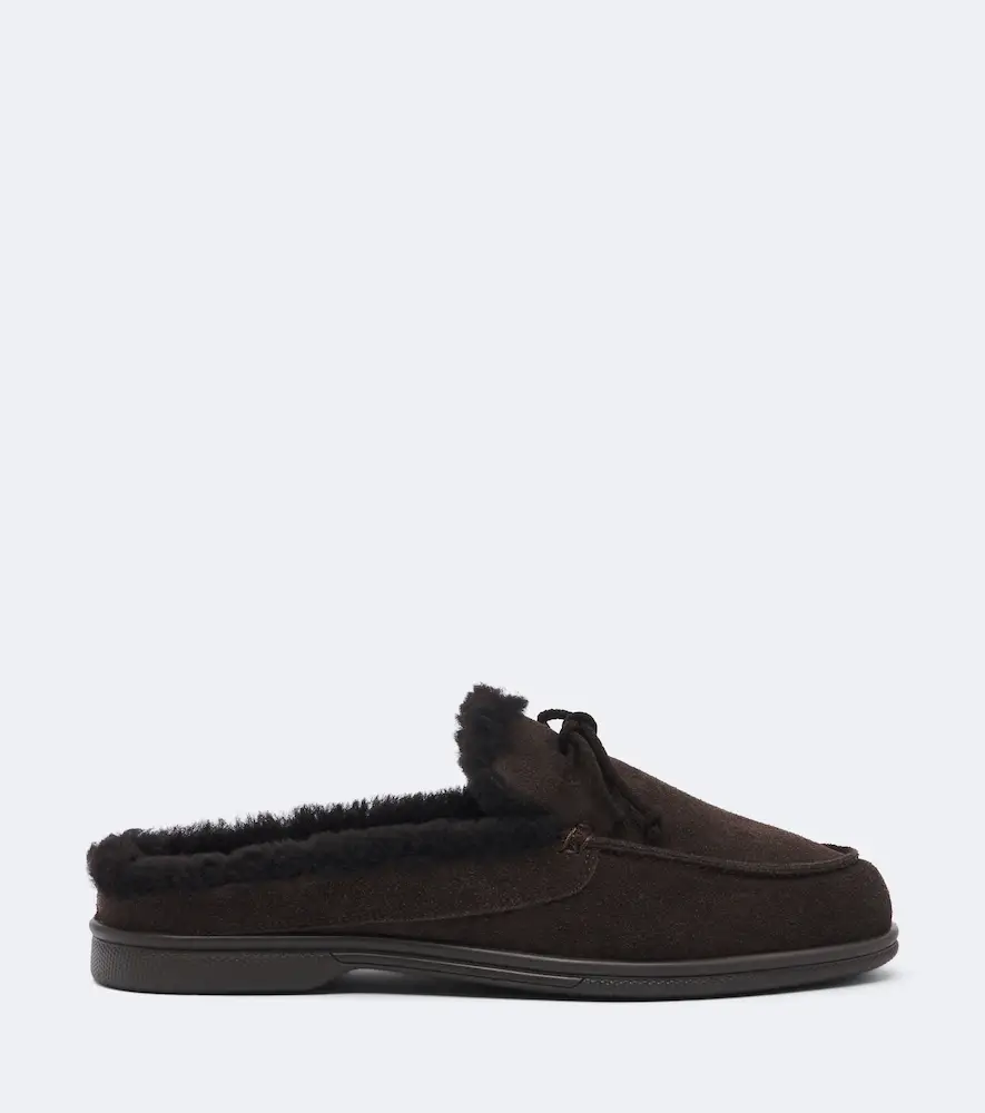 Yves Salomon Shearling-lined suede mules | Thumbnail 3 Yves Salomon Shearling-lined suede mules | Thumbnail 3