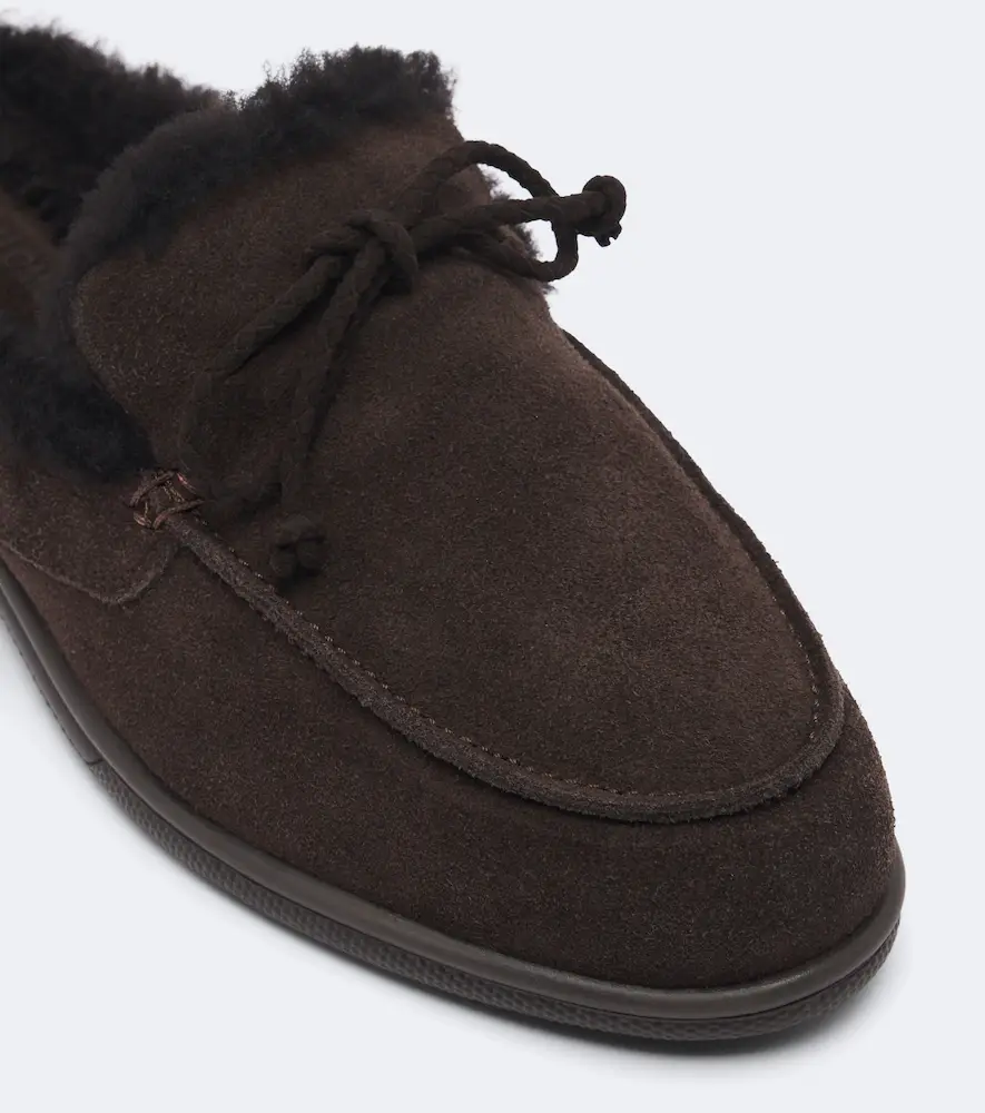 Yves Salomon Shearling-lined suede mules | Thumbnail 4 Yves Salomon Shearling-lined suede mules | Thumbnail 4
