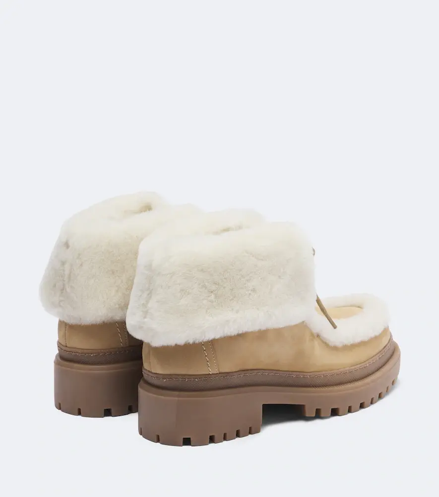 Yves Salomon Shearling-lined suede ankle boots | Thumbnail 3 Yves Salomon Shearling-lined suede ankle boots | Thumbnail 3