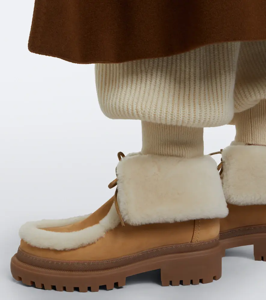 Yves Salomon Shearling-lined suede ankle boots | Thumbnail 6 Yves Salomon Shearling-lined suede ankle boots | Thumbnail 6