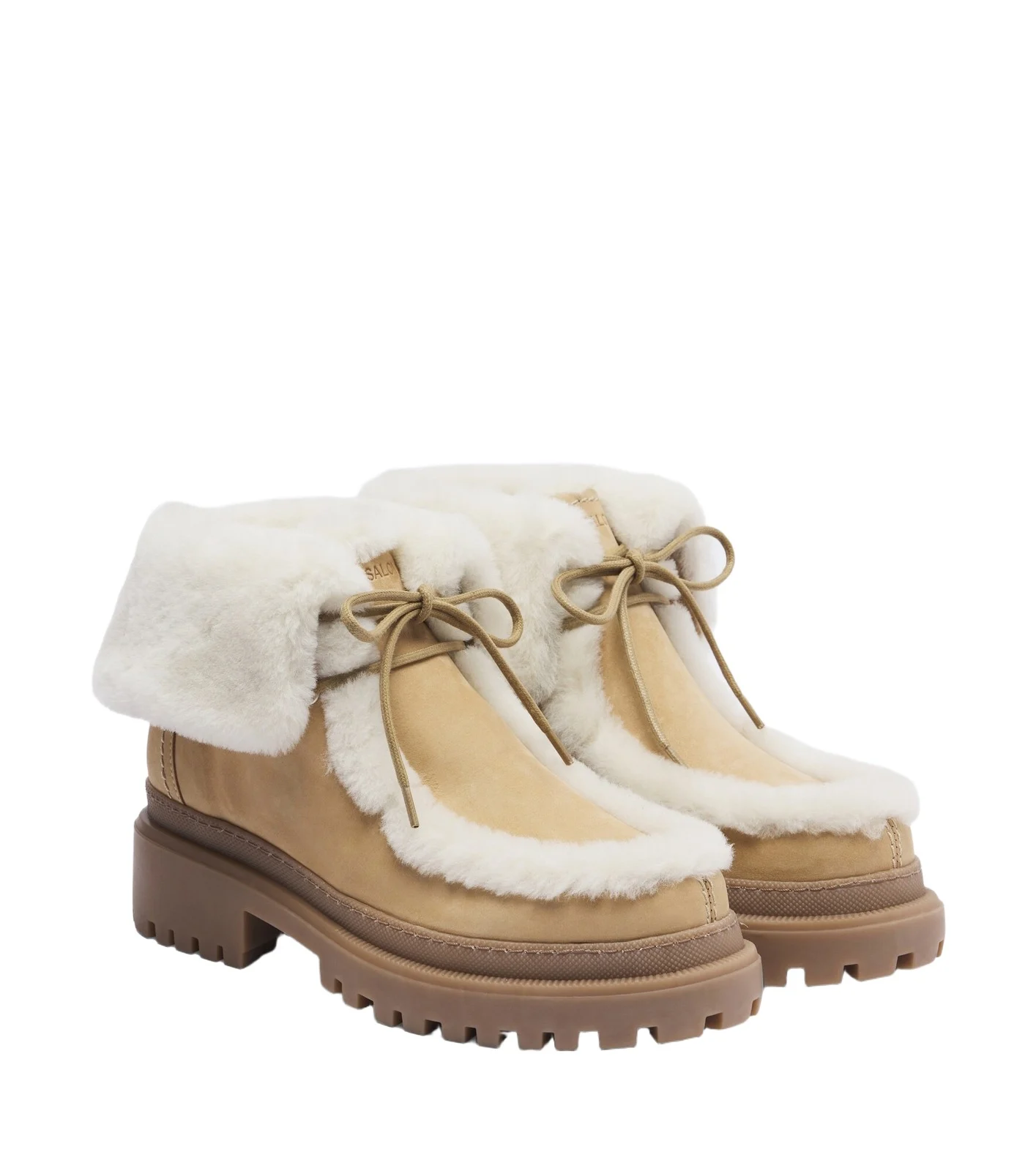 Yves Salomon Shearling-lined suede ankle boots