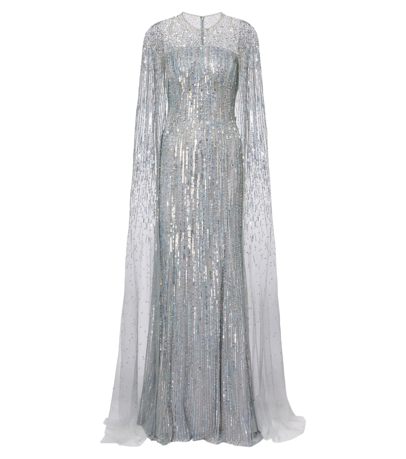 Cosmic Dust embellished caped gown