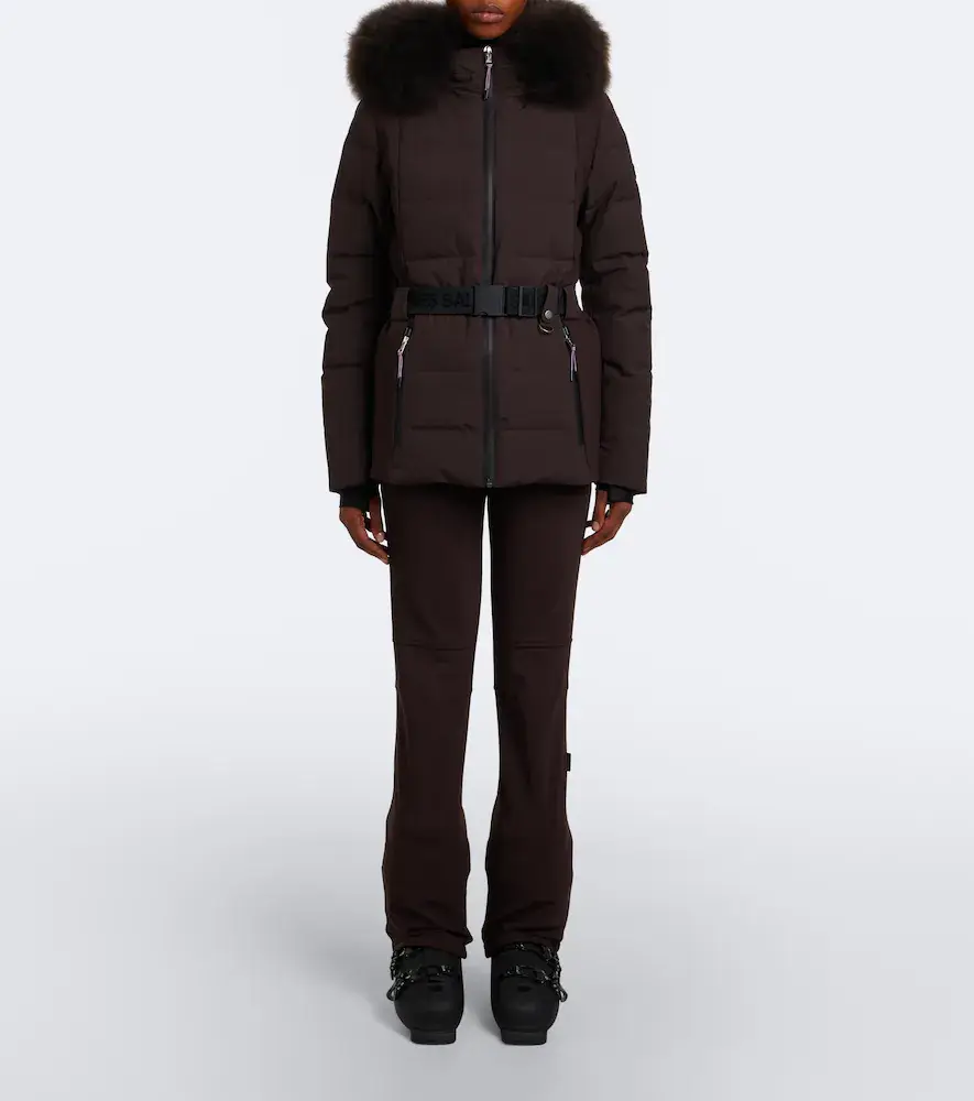 Yves Salomon Belted shearling-trimmed ski jacket | Thumbnail 4