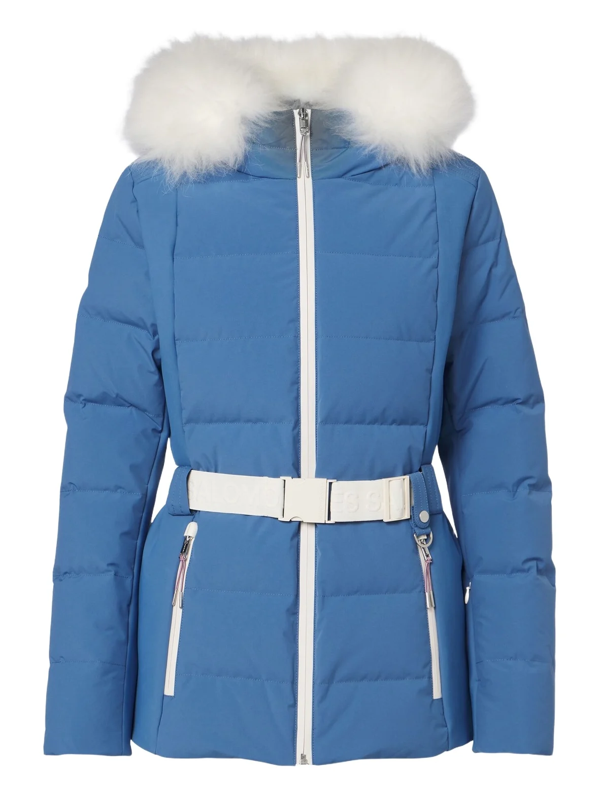 Belted shearling-trimmed ski jacket Belted shearling-trimmed ski jacket
