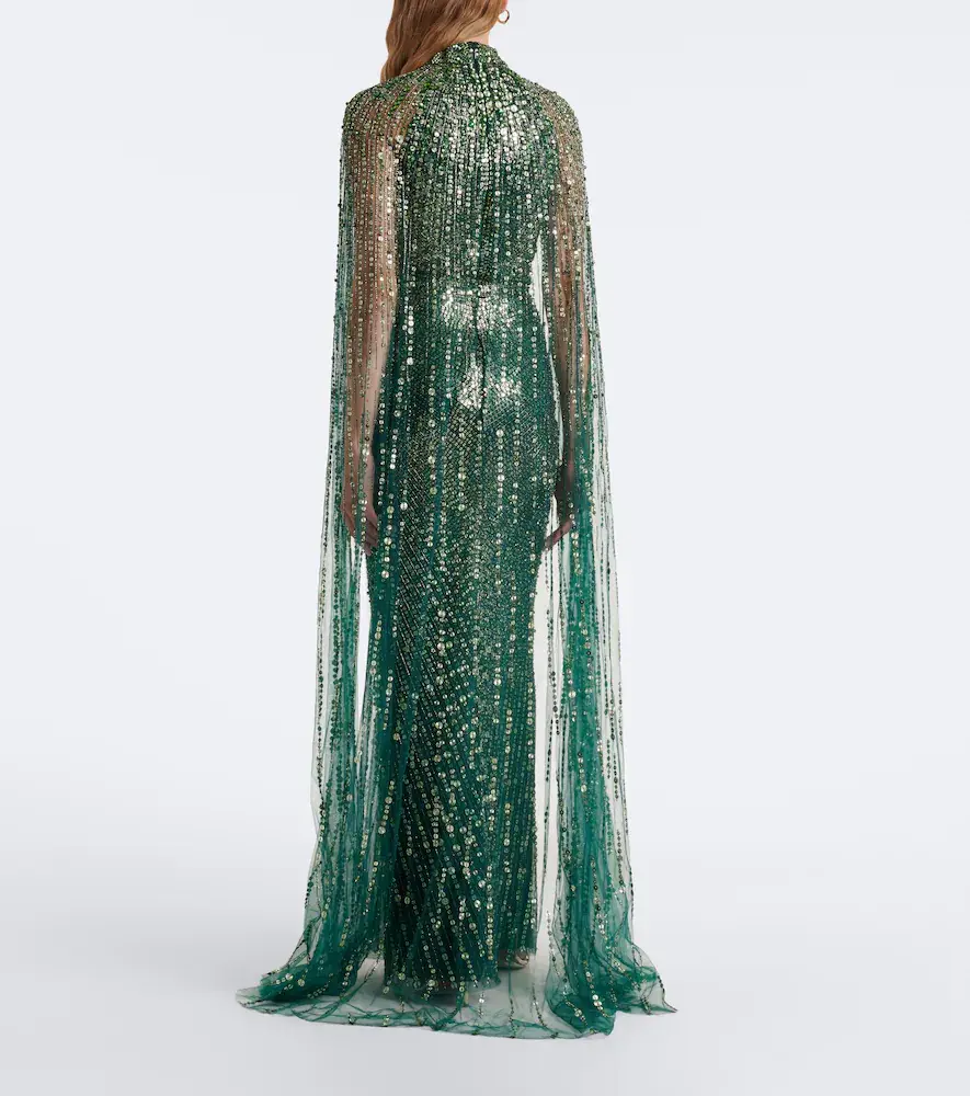 Jenny Packham Cairo embellished gathered caped gown | Thumbnail 5 Jenny Packham Cairo embellished gathered caped gown | Thumbnail 5