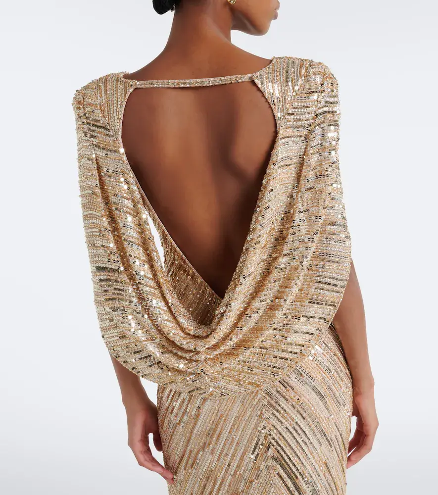 Jenny Packham Fiore sequined caped gown | Thumbnail 4 Jenny Packham Fiore sequined caped gown | Thumbnail 4