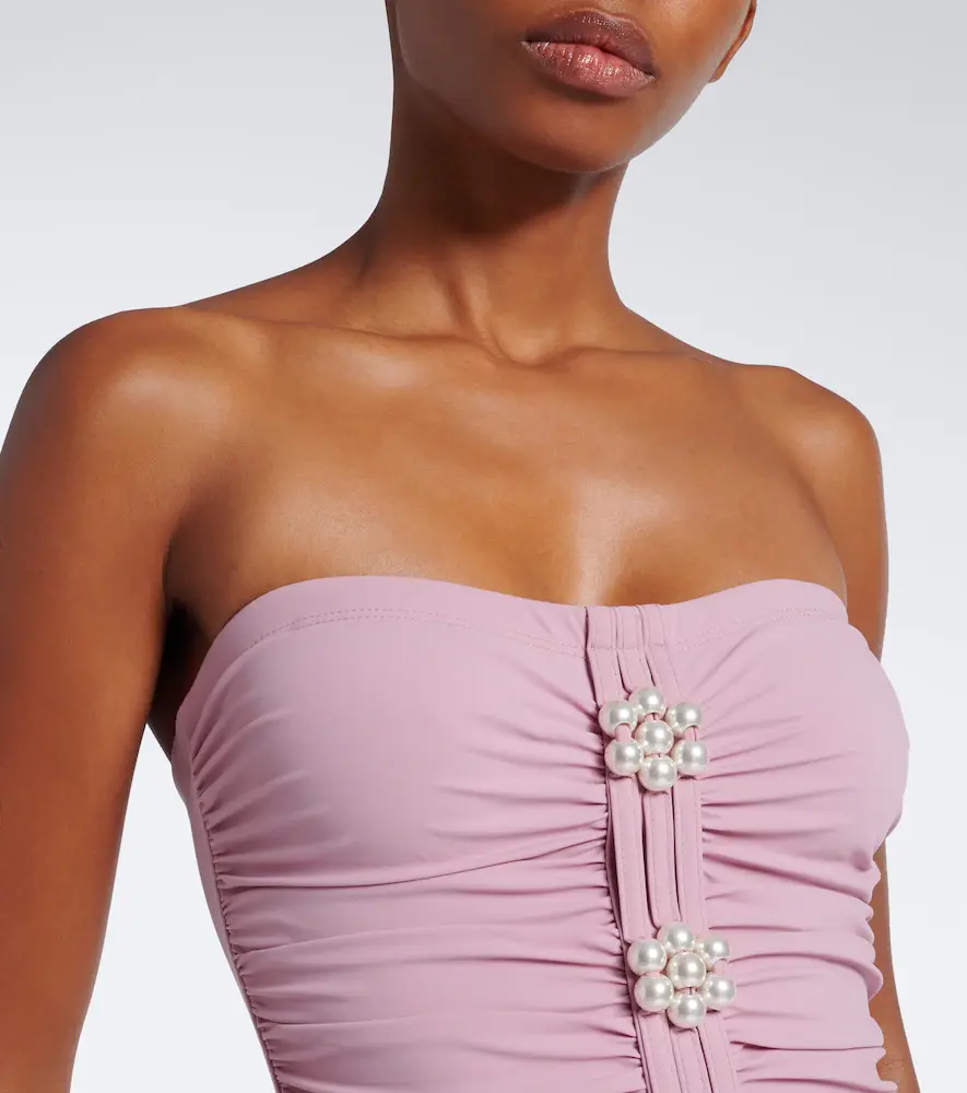 Karla Colletto Maya embellished ruched swimsuit | Thumbnail 2