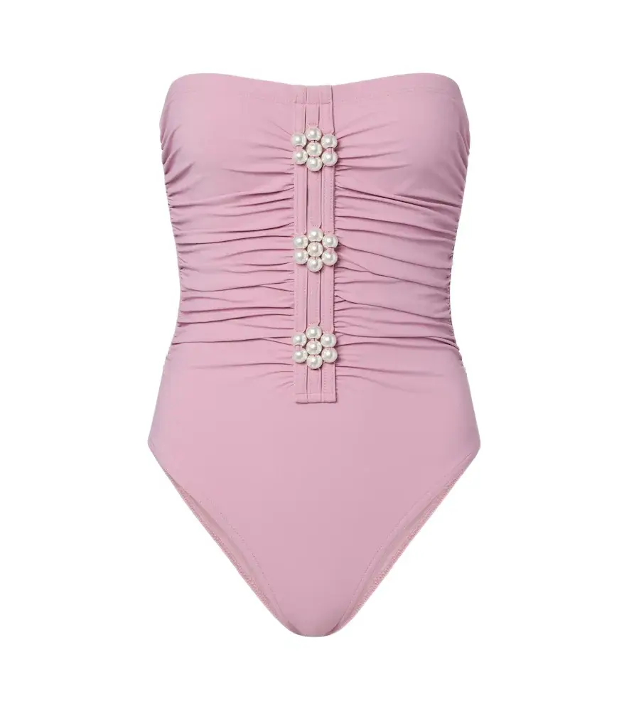 Maya embellished ruched swimsuit