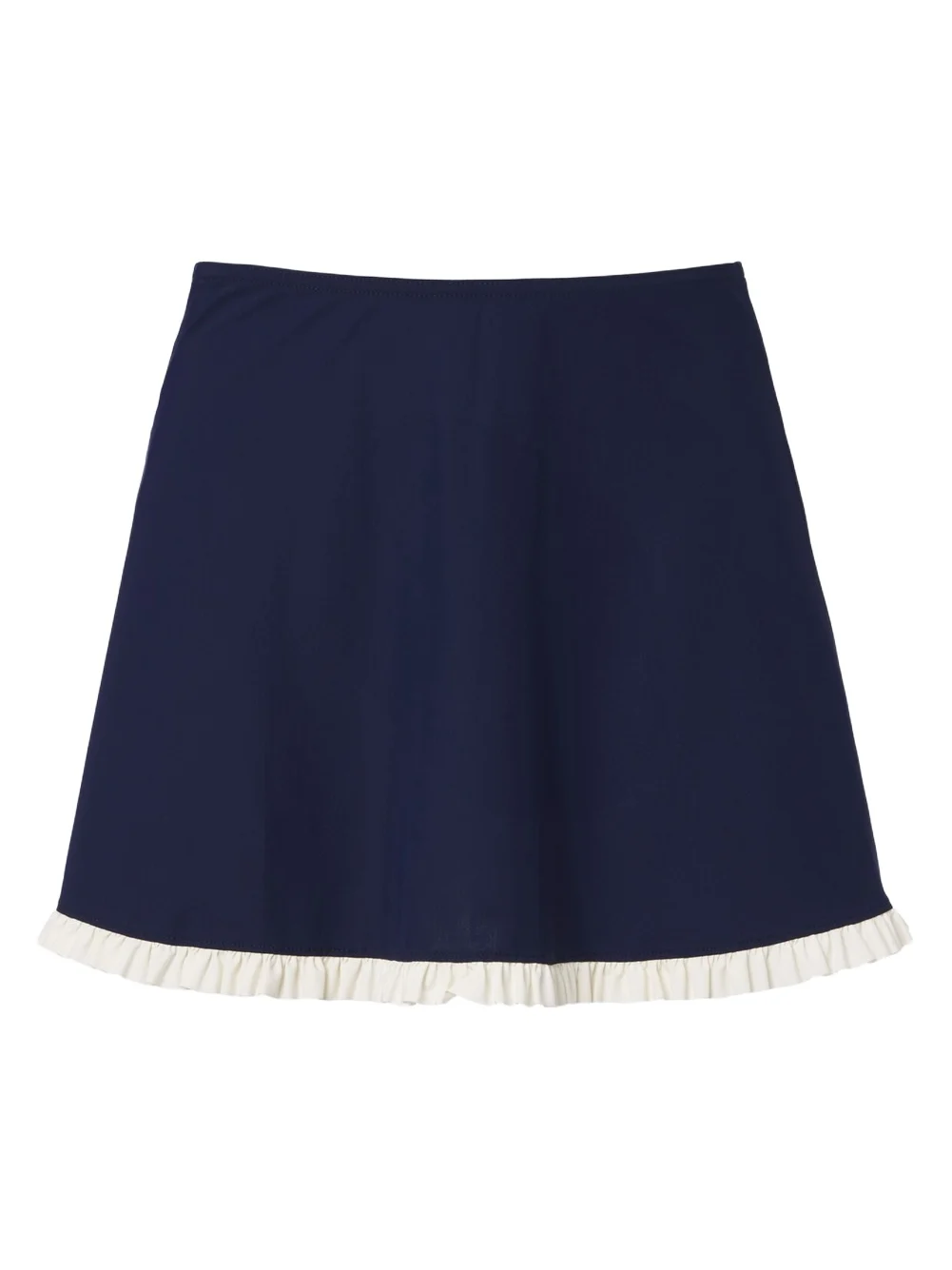 Karla Colletto Ruffled jersey miniskirt