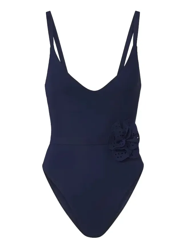 Rosetta floral-appliqué swimsuit