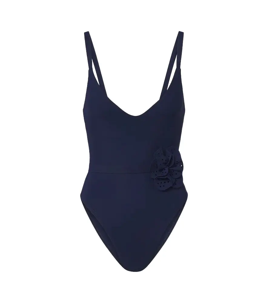 Rosetta floral-appliqué swimsuit