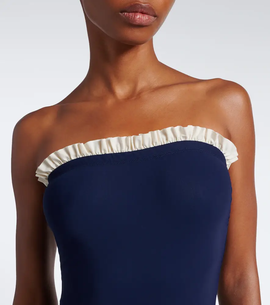Karla Colletto Basics ruffled strapless swimsuit | Thumbnail 2