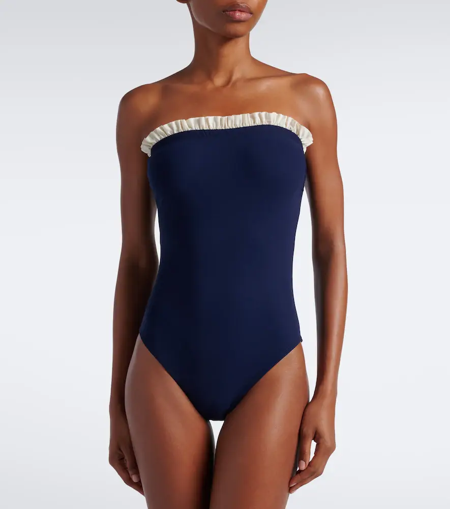 Karla Colletto Basics ruffled strapless swimsuit | Thumbnail 3