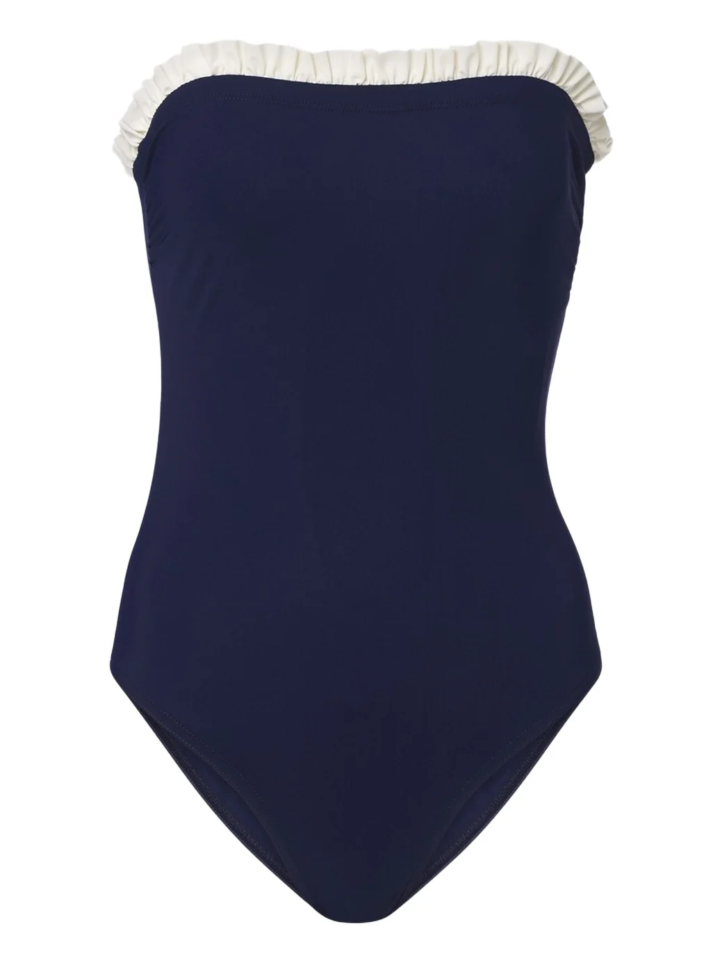 Karla Colletto Basics ruffled strapless swimsuit
