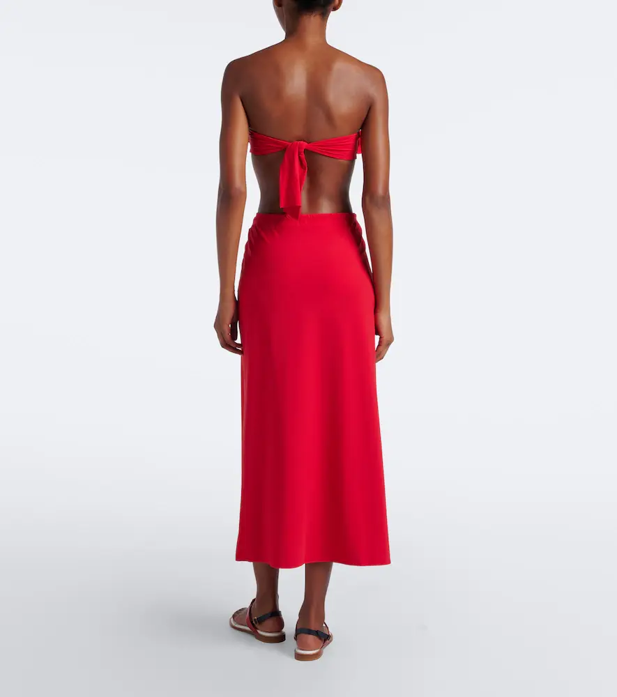 Karla Colletto Tess floral-appliqué beach cover-up | Thumbnail 3