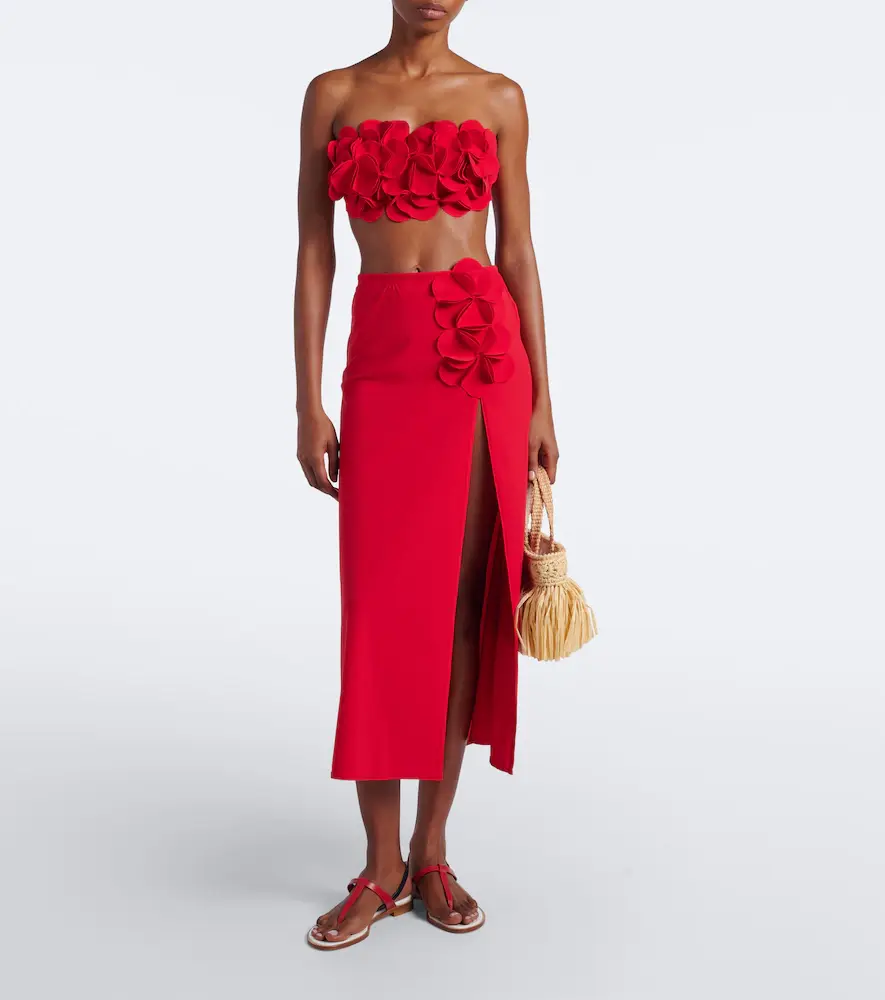 Karla Colletto Tess floral-appliqué beach cover-up | Thumbnail 4