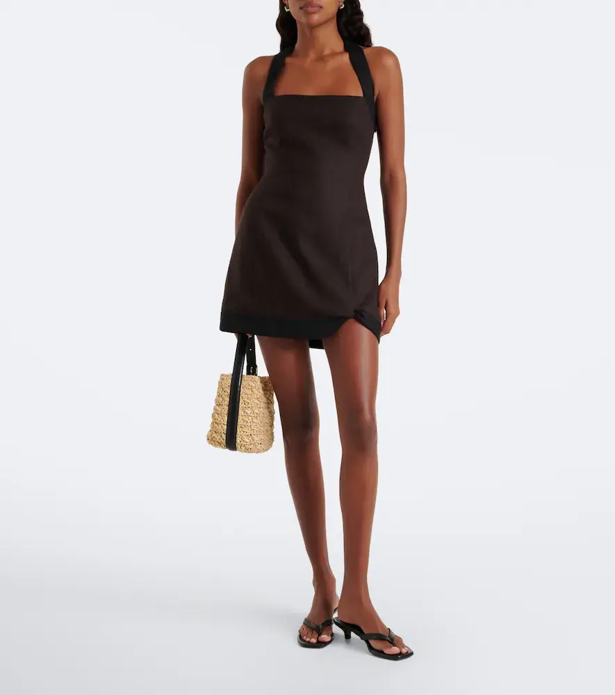 SIR. Linen halterneck minidress | Thumbnail 3 SIR. Linen halterneck minidress | Thumbnail 3
