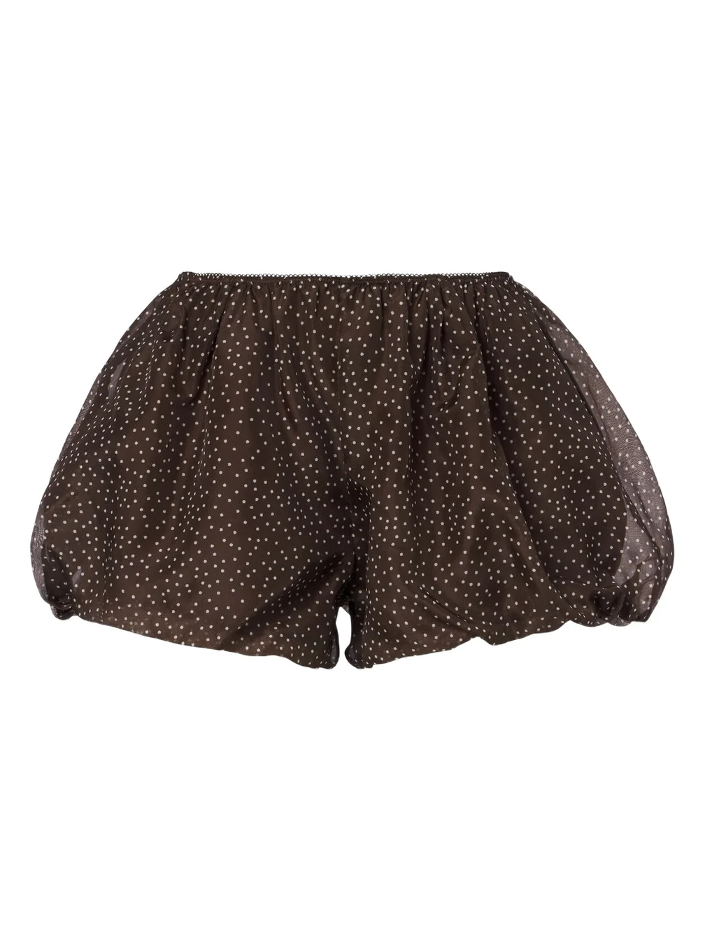 Polka-dot silk organza shorts Polka-dot silk organza shorts