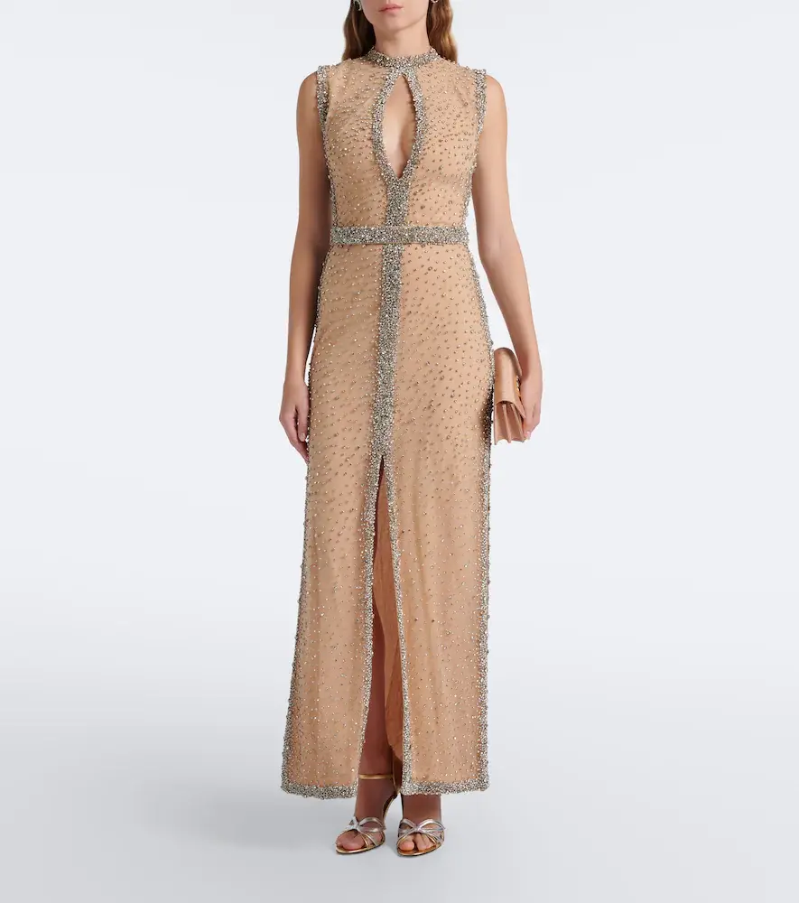 Costarellos Belina cutout crystal-embellished gown | Thumbnail 5