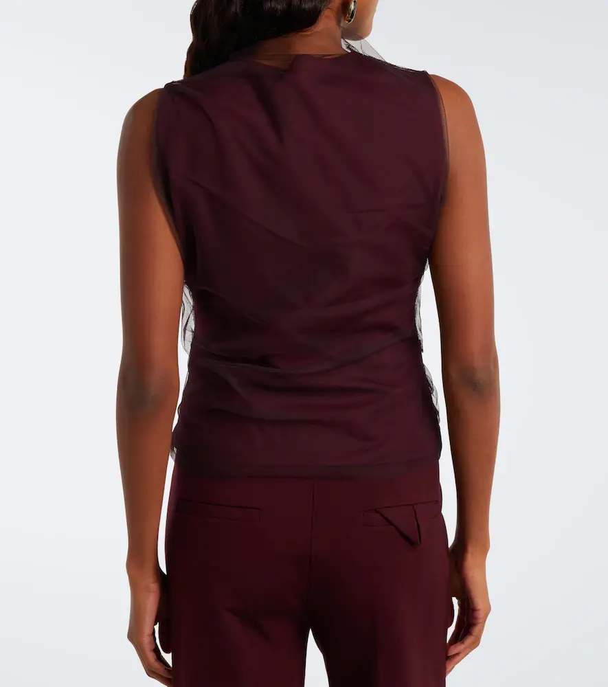 Dorothee Schumacher Layered draped jersey and tulle top | Thumbnail 3 Dorothee Schumacher Layered draped jersey and tulle top | Thumbnail 3