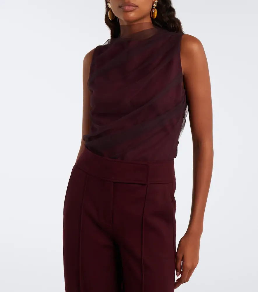 Dorothee Schumacher Layered draped jersey and tulle top | Thumbnail 6 Dorothee Schumacher Layered draped jersey and tulle top | Thumbnail 6