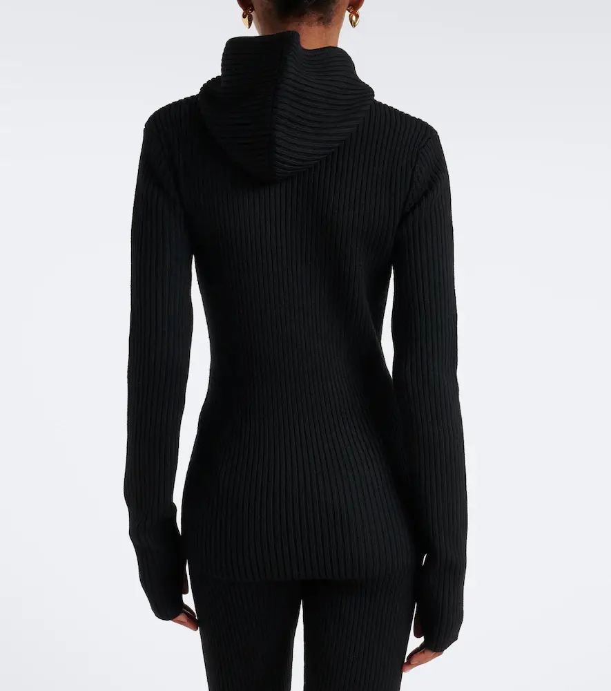 The Frankie Shop Larice ribbed-knit hooded wool sweater | Thumbnail 3 The Frankie Shop Larice ribbed-knit hooded wool sweater | Thumbnail 3