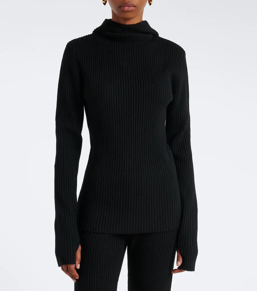 The Frankie Shop Larice ribbed-knit hooded wool sweater | Thumbnail 5 The Frankie Shop Larice ribbed-knit hooded wool sweater | Thumbnail 5