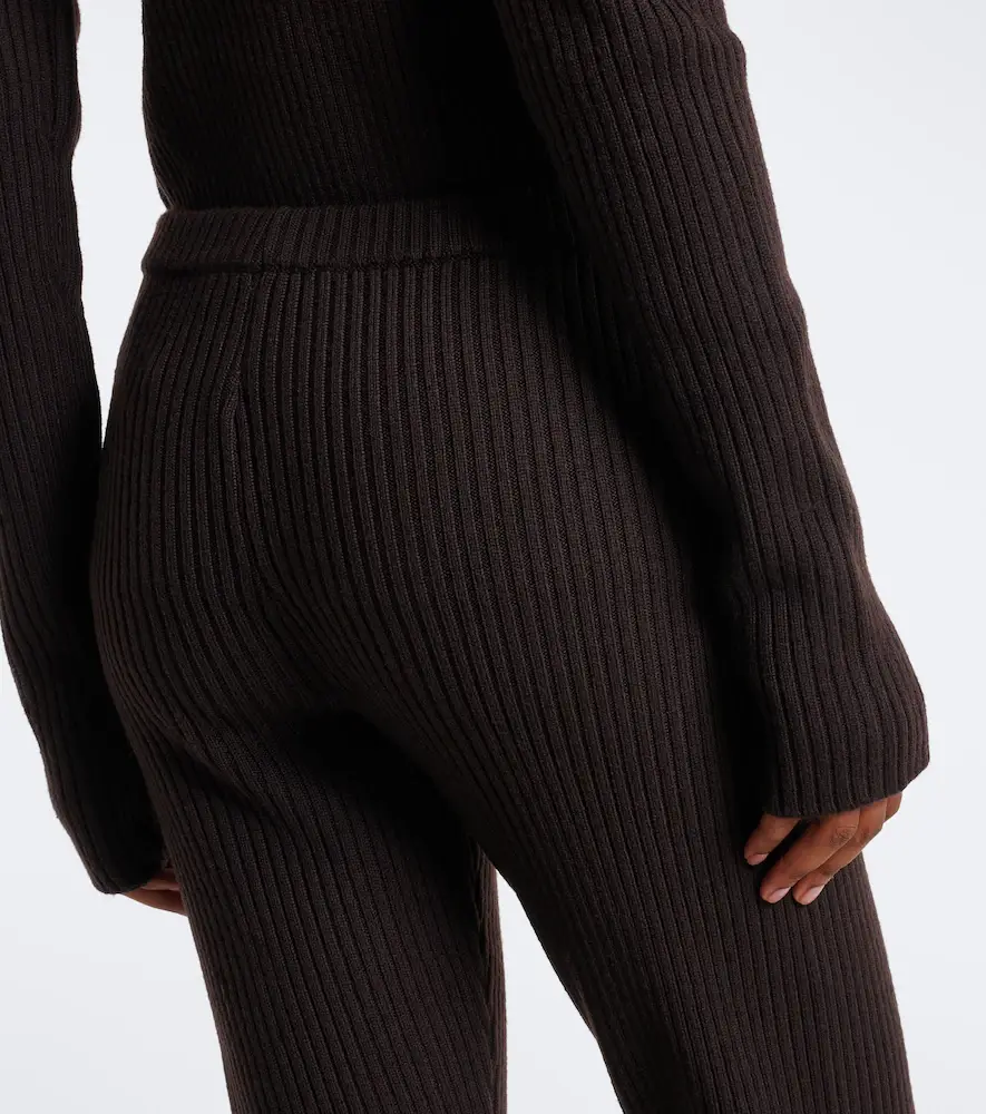 The Frankie Shop Piuma ribbed-knit wool stirrup leggings | Thumbnail 5