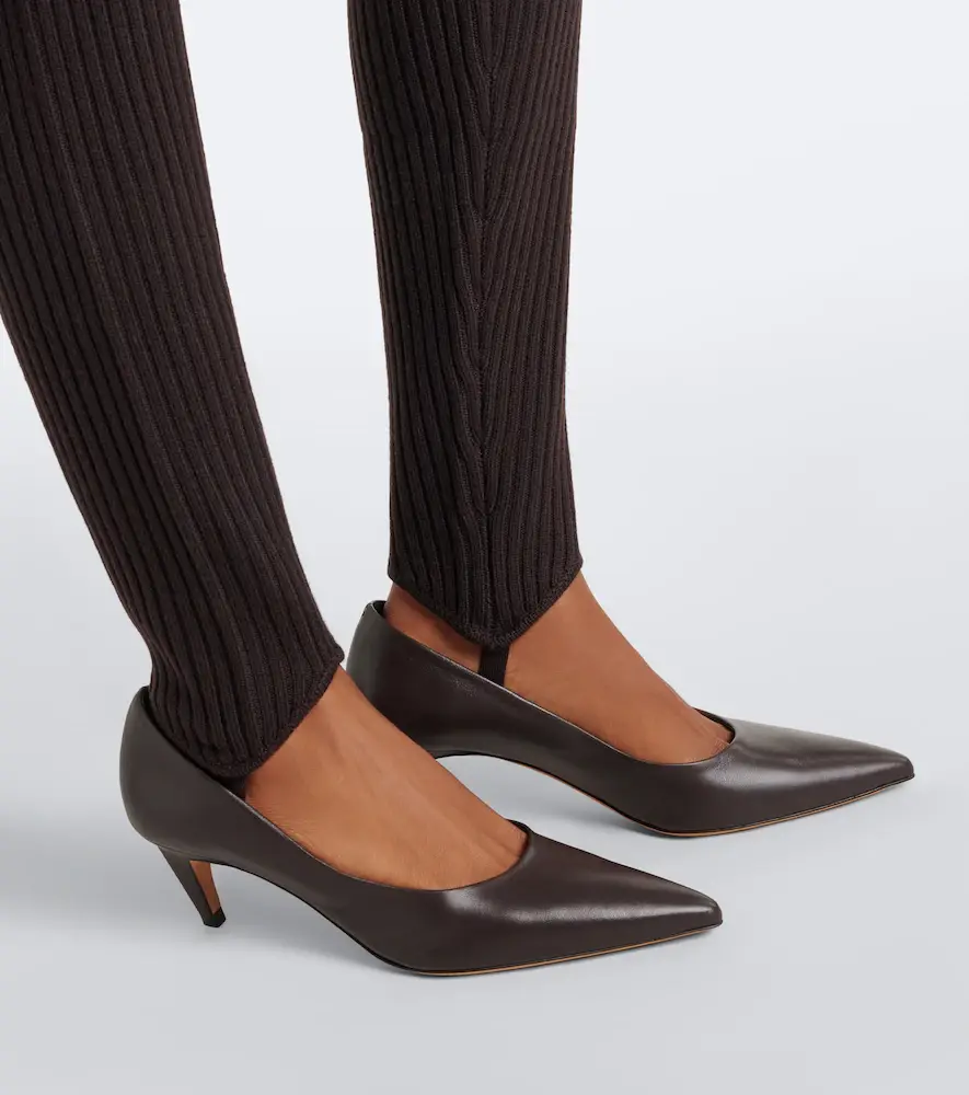 The Frankie Shop Piuma ribbed-knit wool stirrup leggings | Thumbnail 7