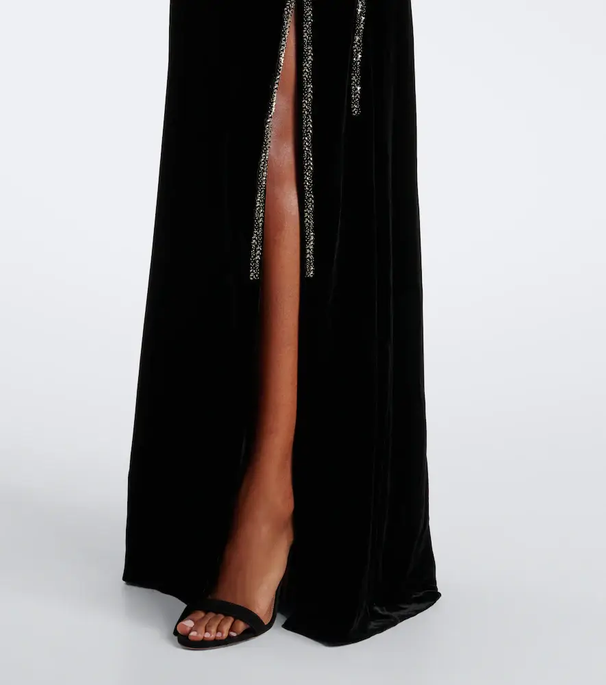 Costarellos Embellished strapless velvet gown | Thumbnail 4 Costarellos Embellished strapless velvet gown | Thumbnail 4