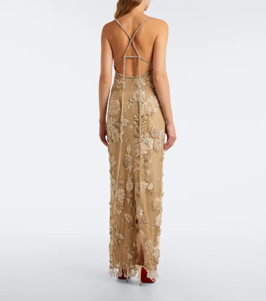 Georges Hobeika Embellished open-back tulle gown | Thumbnail 3