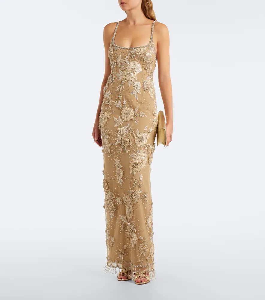 Georges Hobeika Embellished open-back tulle gown | Thumbnail 4