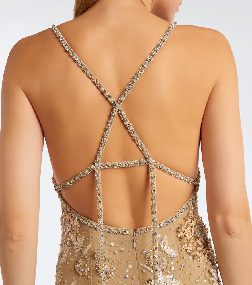 Georges Hobeika Embellished open-back tulle gown | Thumbnail 5