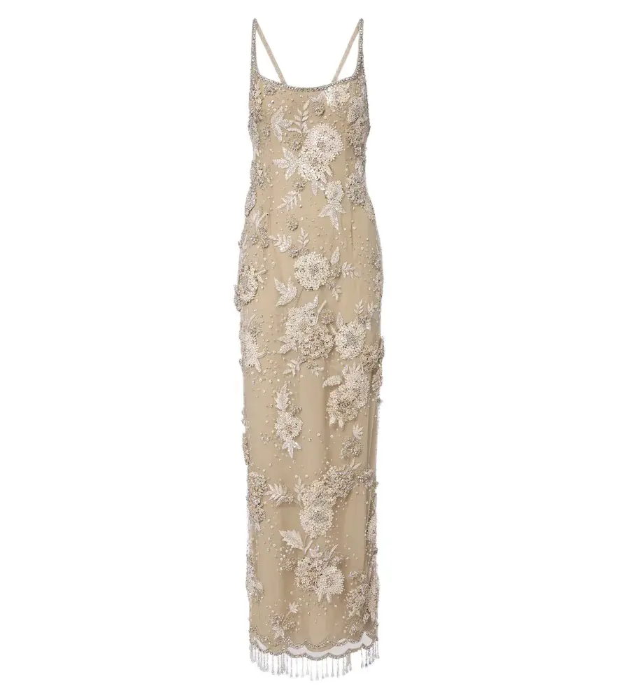 Embellished open-back tulle gown Embellished open-back tulle gown