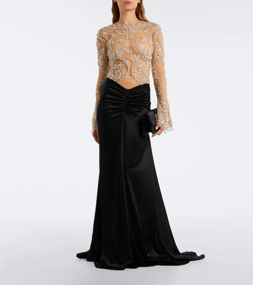 Georges Hobeika Embellished gathered gown | Thumbnail 2