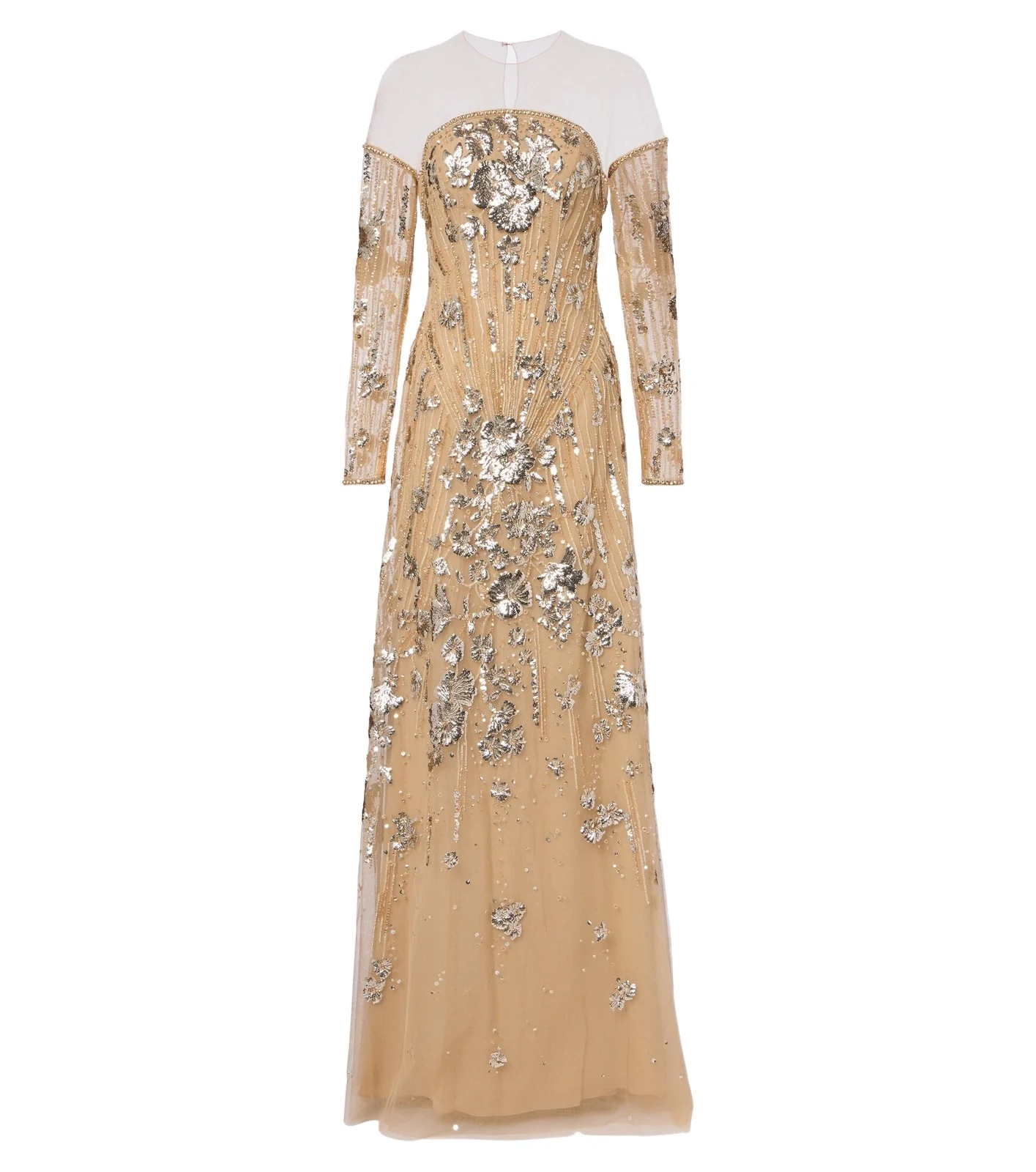 Embellished tulle gown