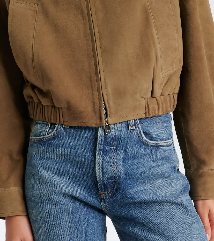 AGOLDE Nahla cropped suede jacket | Thumbnail 3