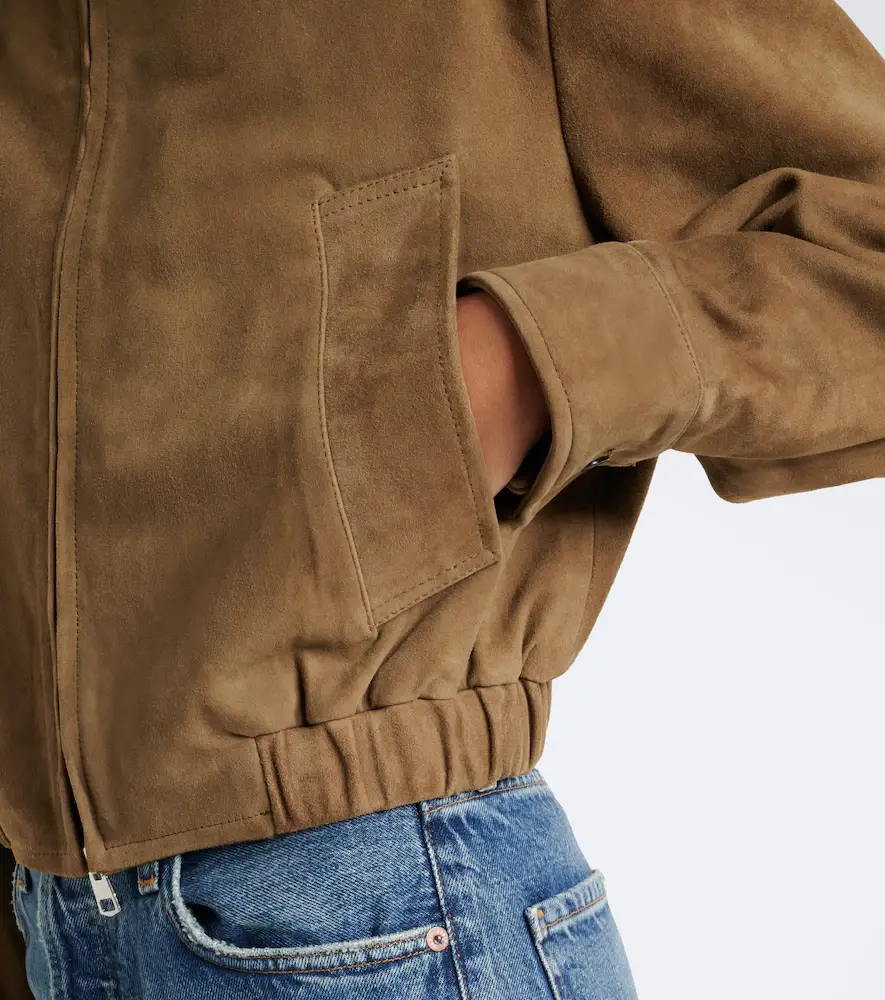 AGOLDE Nahla cropped suede jacket | Thumbnail 7