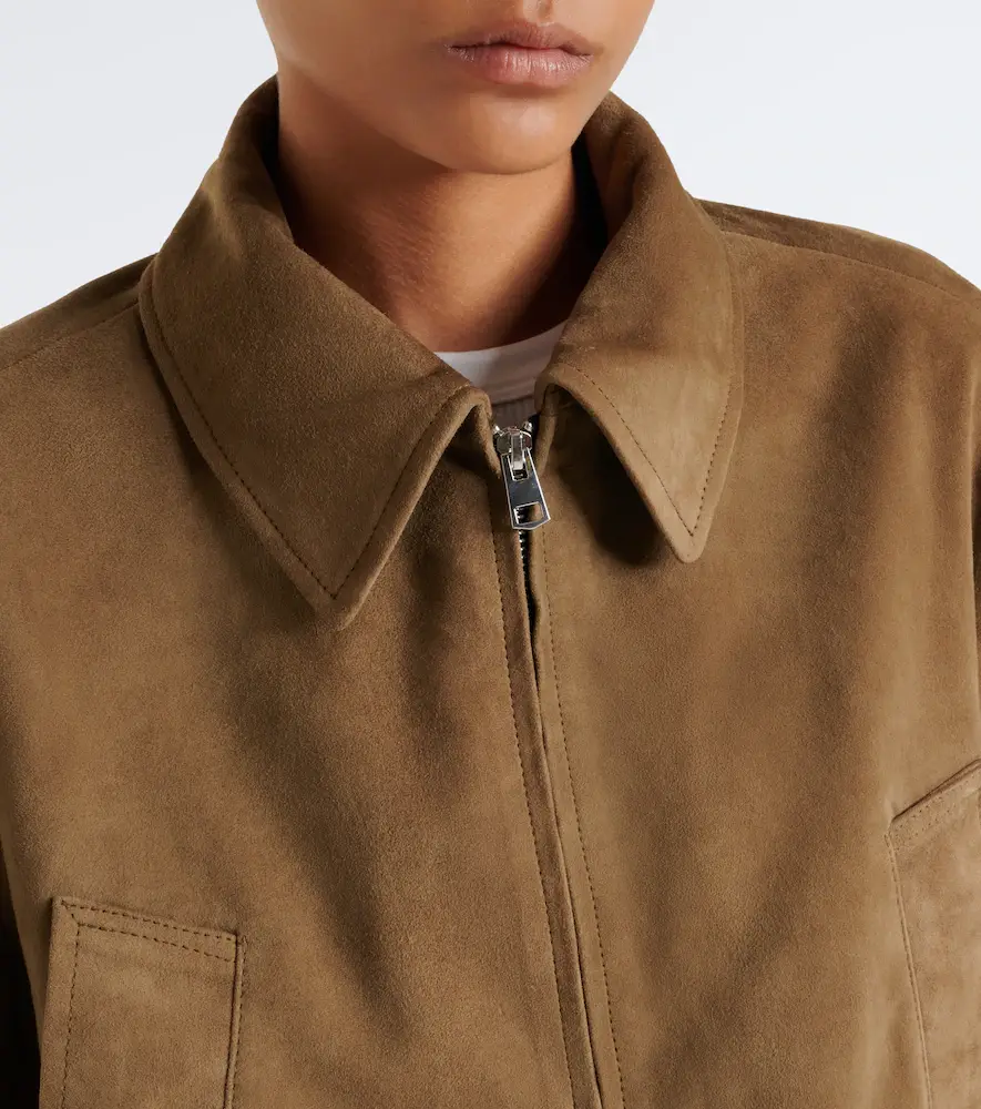 AGOLDE Nahla cropped suede jacket | Thumbnail 8