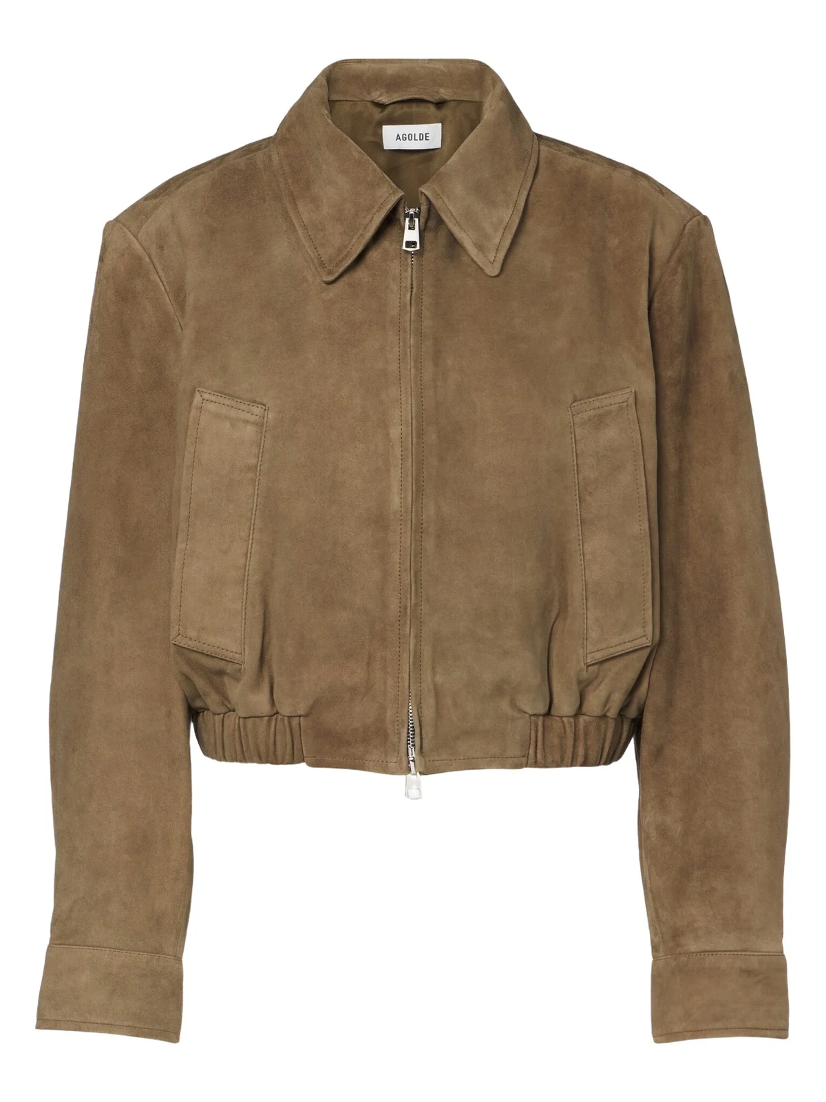 AGOLDE Nahla cropped suede jacket