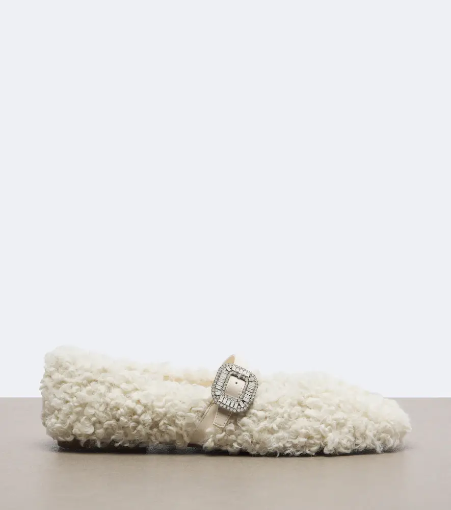 Roger Vivier Pilgrim Strass shearling Mary Jane flats | Thumbnail 3 Roger Vivier Pilgrim Strass shearling Mary Jane flats | Thumbnail 3