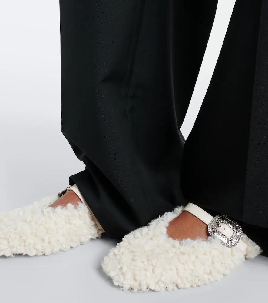 Roger Vivier Pilgrim Strass shearling Mary Jane flats | Thumbnail 6 Roger Vivier Pilgrim Strass shearling Mary Jane flats | Thumbnail 6