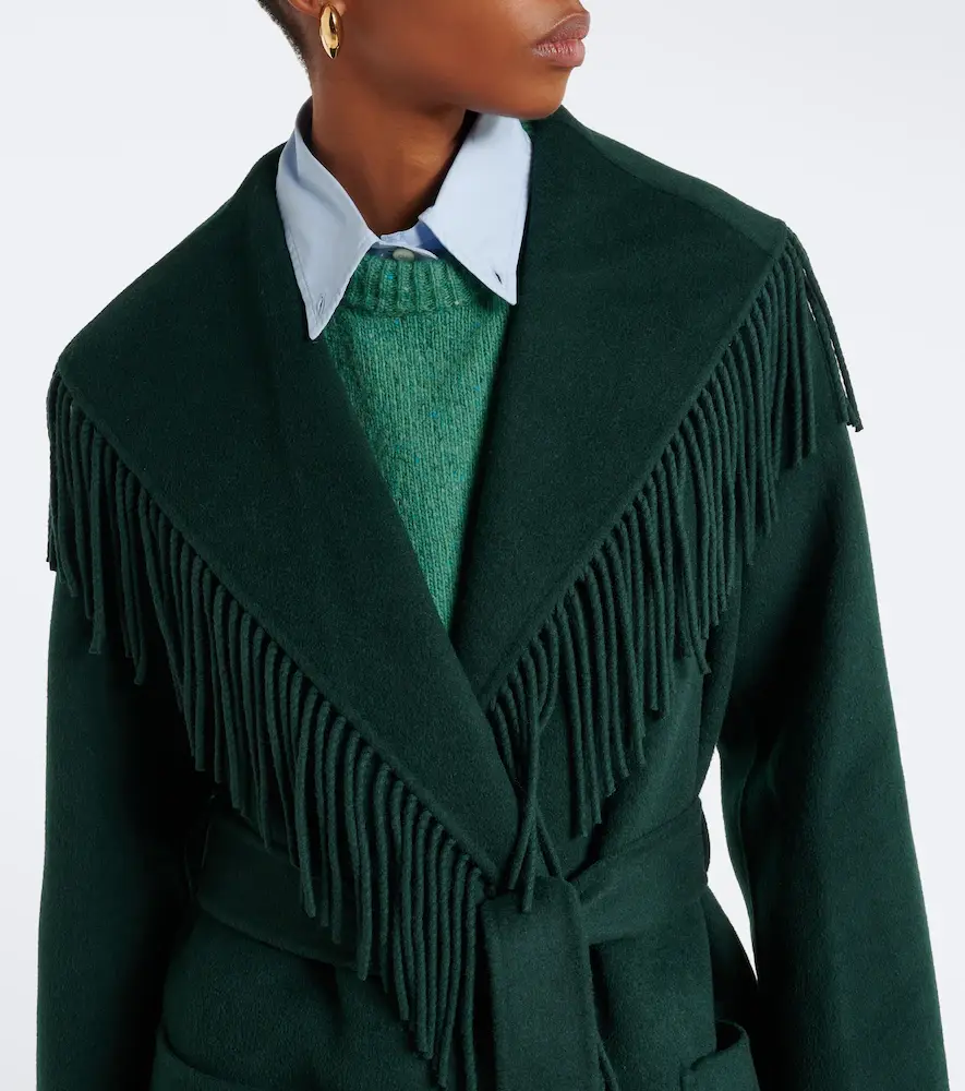Simkhai Carrie fringed wrap coat | Thumbnail 5