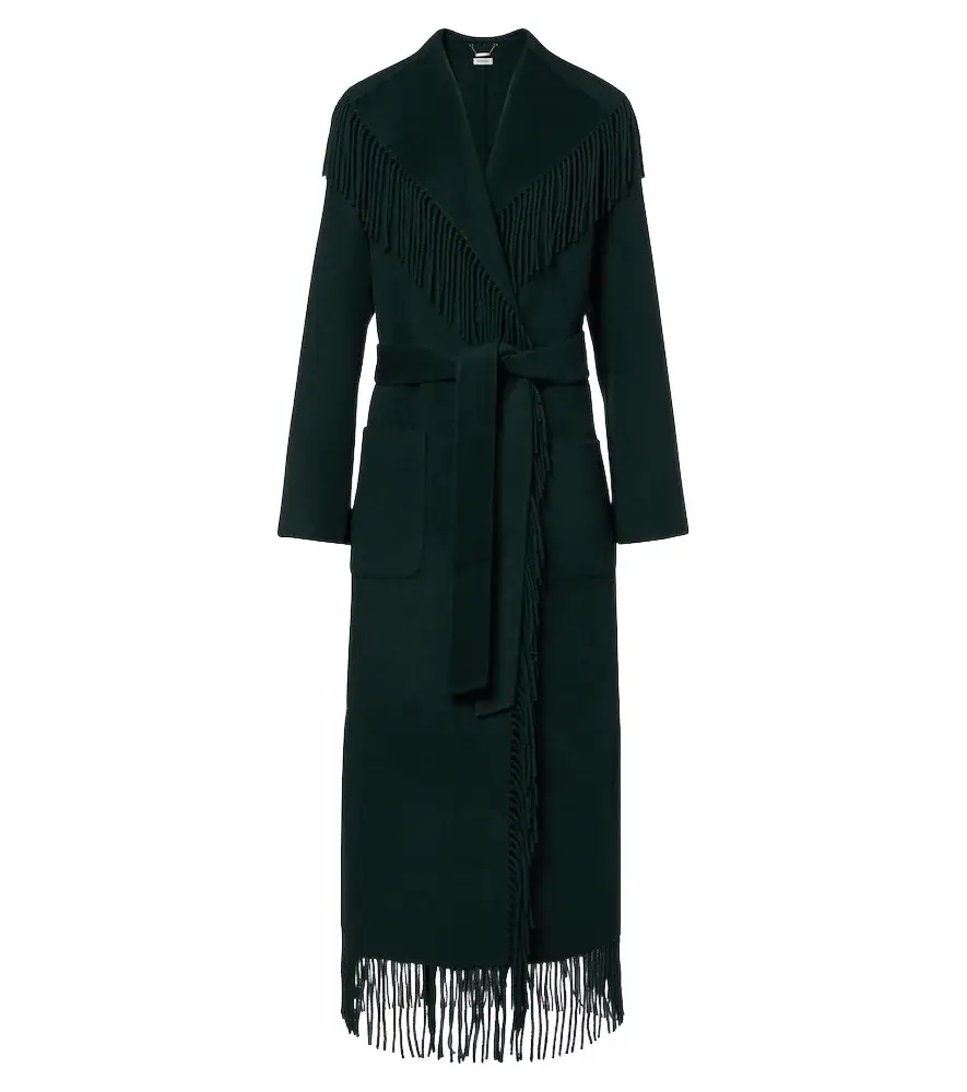 Simkhai Carrie fringed wrap coat